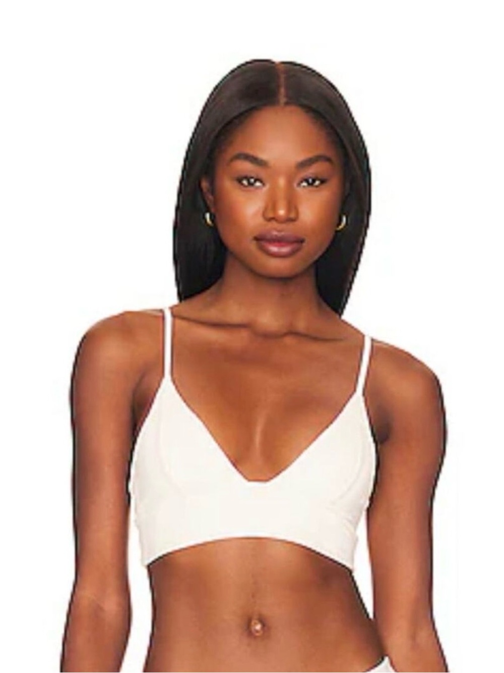 LSPACE Pointelle Rib Winnie Bikini Top cream M